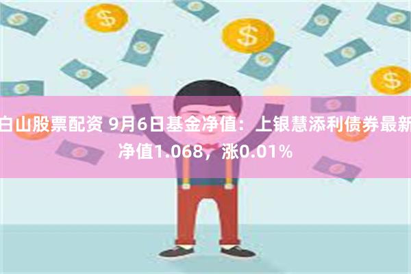 白山股票配资 9月6日基金净值：上银慧添利债券最新净值1.0