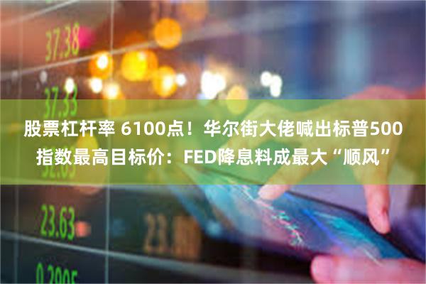 股票杠杆率 6100点！华尔街大佬喊出标普500指数最高目标